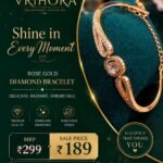 Rose Gold Diamond Infinity Bracelet with Price Offer - VRIHORA Jewellery